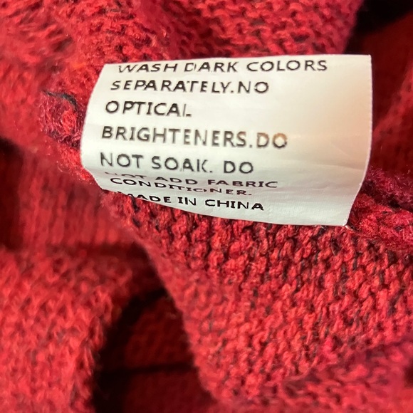 Chic wool blend wrap style Red Sweater for Women - Picture 7 of 7